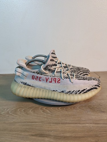 ADIDAS YEEZY BOOST 350 V2 ZEBRA WHITE BLACK RED SZ 9.5 CP9654 - Picture 5 of 13