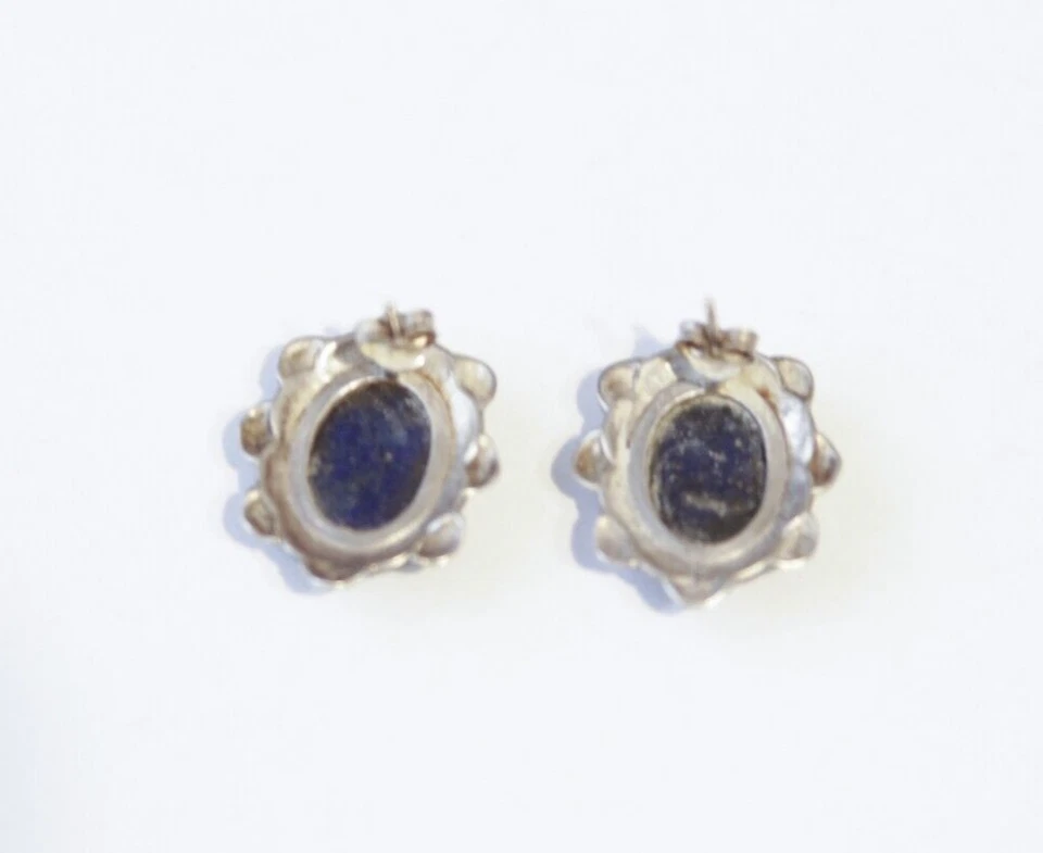 Orecchini in argento 925 con lapislazzuli - Immagine 2 di 4