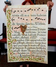 L-LT ANTICO ANTIFONARIO CORALE IN PERGAMENA 70x50 - Antiphonarium Antiphonary