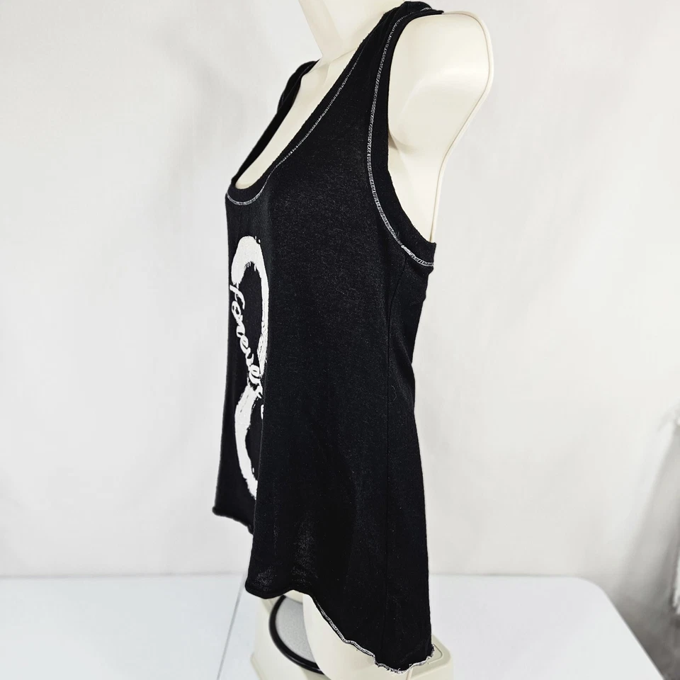 Blusa Bongo Top Mujer Talla L Grande C34L24 Negra Sin Mangas Forever Love Ligh Foto 4 de 4