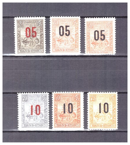 MADAGASKAR . Nr. 115 / 120 . ZEBU SERIE ÜBERLADUNG NEU * . TOP .