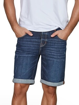riverso Jeans Shorts Herren Stretch Kurz Regular Fit RIVTom Kurze Hosen Bermuda