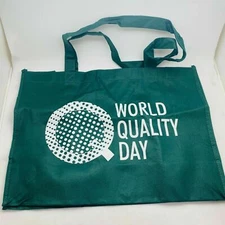 World Quality Day GREEN shopping Bag/totes/carry bag  - NEW - Re-useable