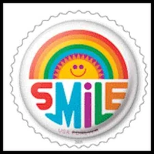 US Pinback Buttons SMILE Forever Stamp Single Scott #5919