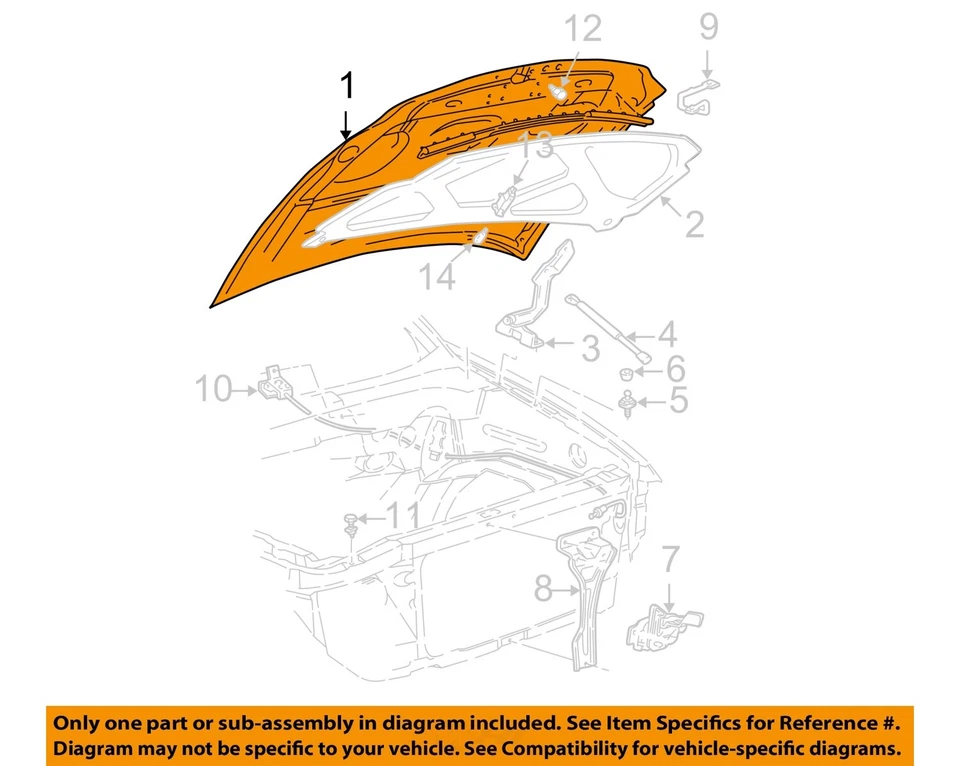 Capó usado se adapta a: Ford Expedition 2003 grado A Foto 3 de 4
