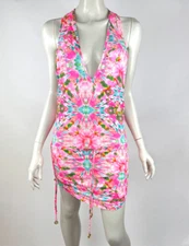 Luli Fama Ocean Drive Euphoria T Back Mini Dress Women S EUC Nylon Lightweight