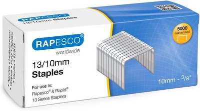Rapesco S13100Z3 13/10 mm Galvanised Staples, Box of 5,000
