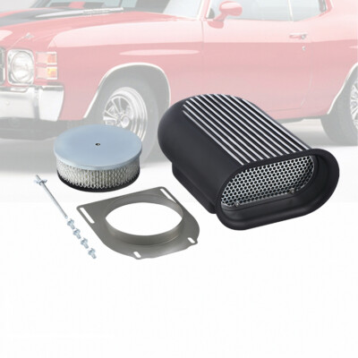 Air Hood CFR Performance Single 4 Barrel Hood Scoop, HILBORN Style, Finned-Polished Air Scoop - Foto 6