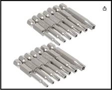 Mesee 5 Point Security Star Torx Screwdriver Bits Set 14Pcs Security Star Torx