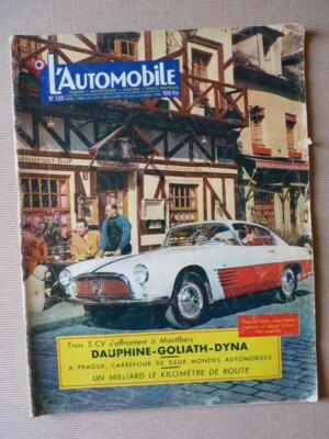 L'Automobile n°120, Skoda 440, Goliath GP900, Renault Dauphine, Panhard Dyna Z, 