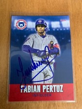 Fabian Pertuz Signed 2022 South Bend Cubs Team Set Auto Rc Chicago Cubs # 24