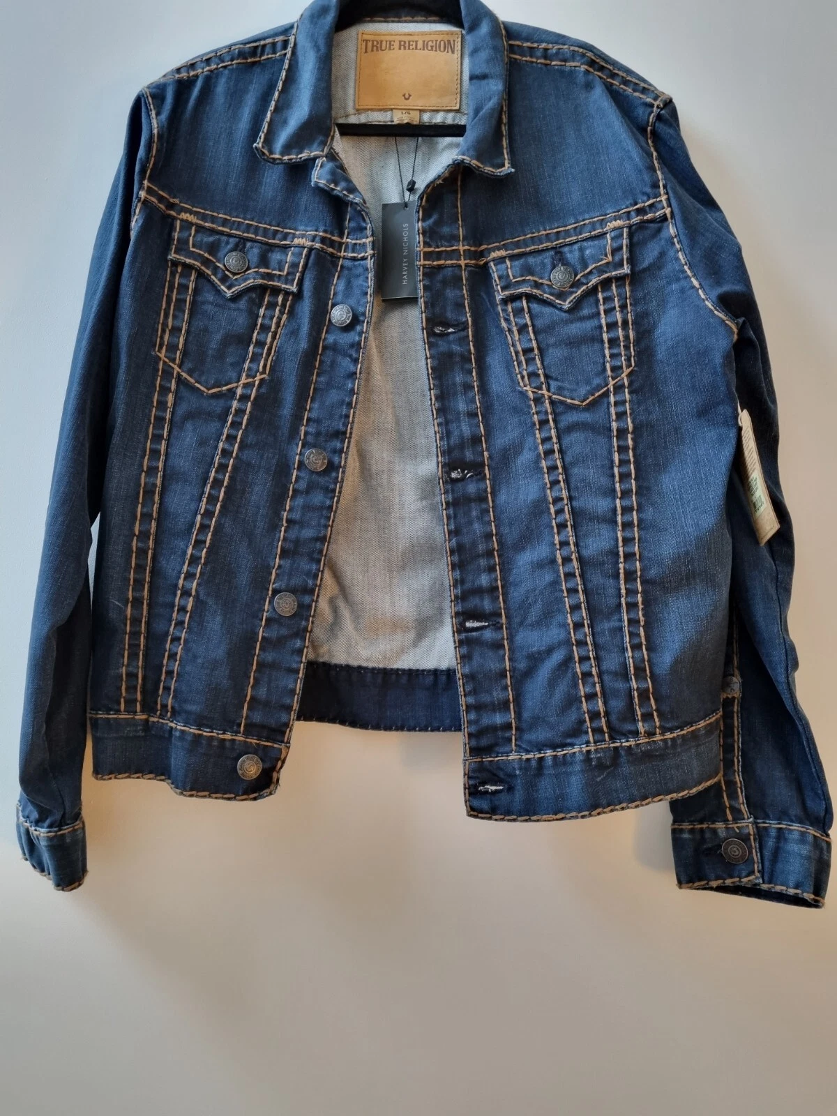 TRUE RELIGION MEN/BOYS DENIM JACKET, SIZE L