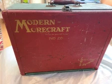 WOODEN box Modern Morecraft  Toy Construction Antique Building Set 