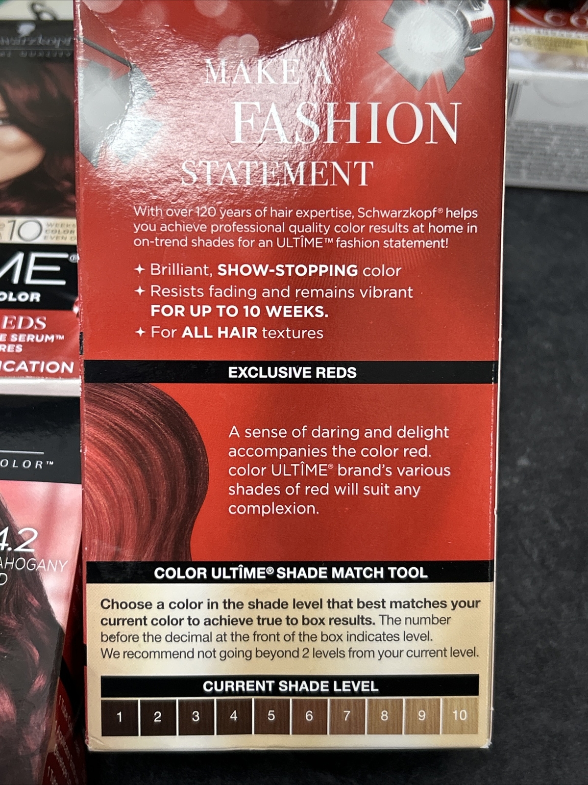 *NEW* 4 SCHWARZKOPF 4.2 MAHOGANY RED COLOR ULTIME INTENSE HAIR COLOR &hellip;C