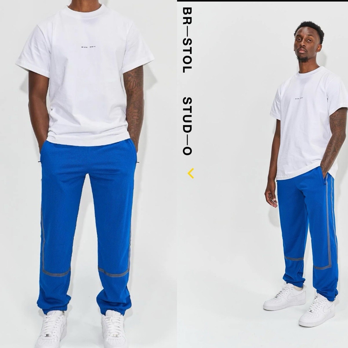 NWOT bristol studio warm up pants royal blue Mesh Basketball Pants