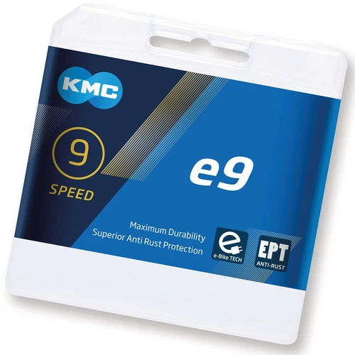 KMC E-Bike Fahrrad Kette für Mittelmotor e9 EPT AntiRost 136 Glieder 9-fach