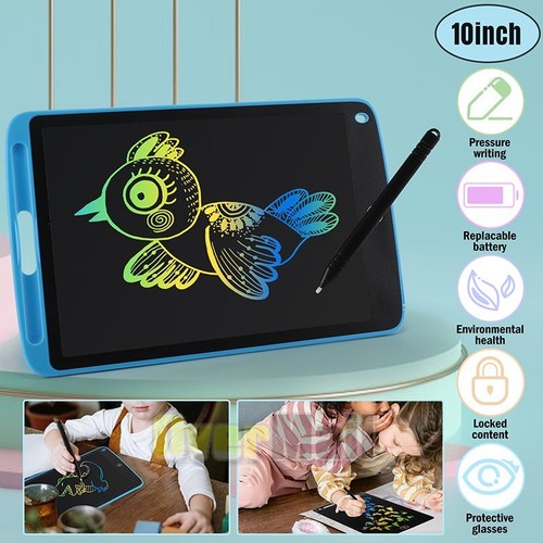 10inch LCD Writing Tablet Colorful Drawing Pad Kid's Gift Children Toddlers Toys - Picture 6 of 39