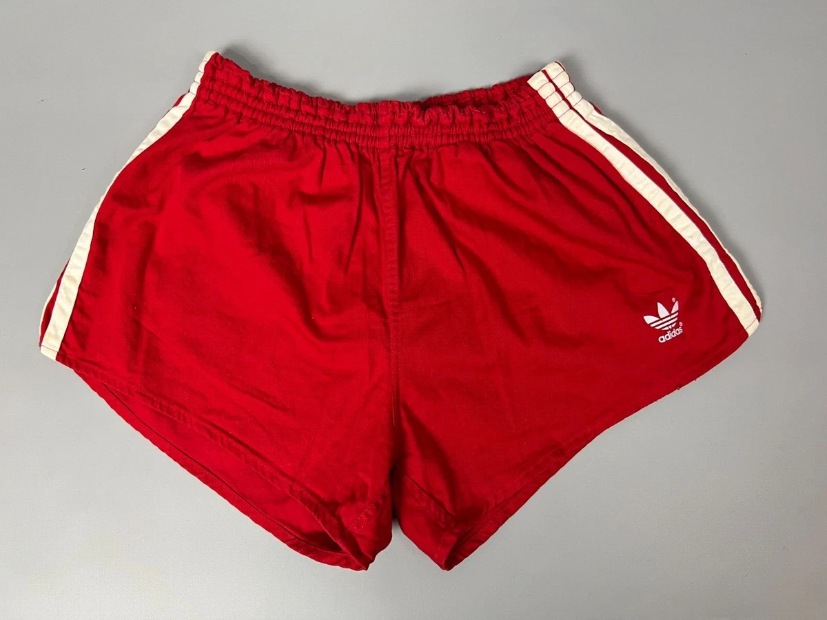 Generator oog monteren VINTAGE ADIDAS SHORTS GLANZ WEST GERMANY MENS SPRINTER RED SIZE 6 M | eBay