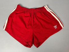 VINTAGE ADIDAS SHORTS GLANZ WEST GERMANY MENS SPRINTER RED SIZE 6 M
