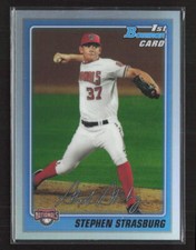 2013 Bowman Draft #BP1 Stephen Strasburg Blue Sapphire Reprint Refractors (JB)