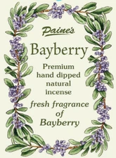 20 sticks 11" BAYBERRY HAND DIPPED NATURAL INCENSE by Paine's premium fragrance