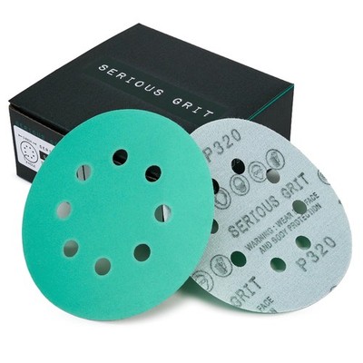 Serious Grit Sanding Discs 5 Inch 8 Hole 320 - Heavy-Duty Hook 320 
