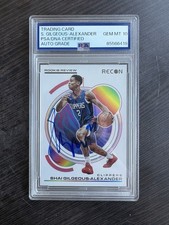 Panini Recon Shai Gilgeous Alexander Rookie Review PSA 10 Auto No. 10 Signed