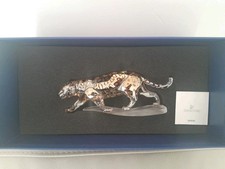 Swarovski Crystal Jaguar Animal Print Figurine Brown/Clear with Box