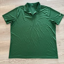 Nike Golf Dri Fit Mens Green Standard Fit Performance Sporty Polo Shirt Size 3XL