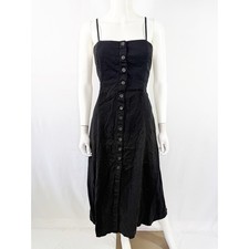 Target Universal Standard Black Maxi Dress Size M Casual Preppy Button Front