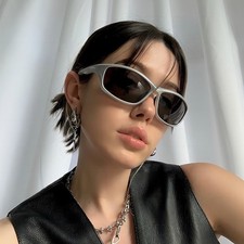 Y2K Retro For CYBERPUNK Sunglasses UV400 Protection 15.0 cm Frame Width