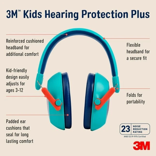 3M Kids Hearing Protection Plus - 23 DB Noise Reduction - FREE Shipping - NEW - Image 3 of 4
