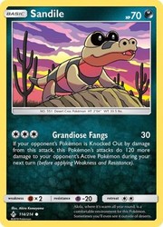Sandile (114) Reverse Holo - Unbroken Bonds - Pokemon