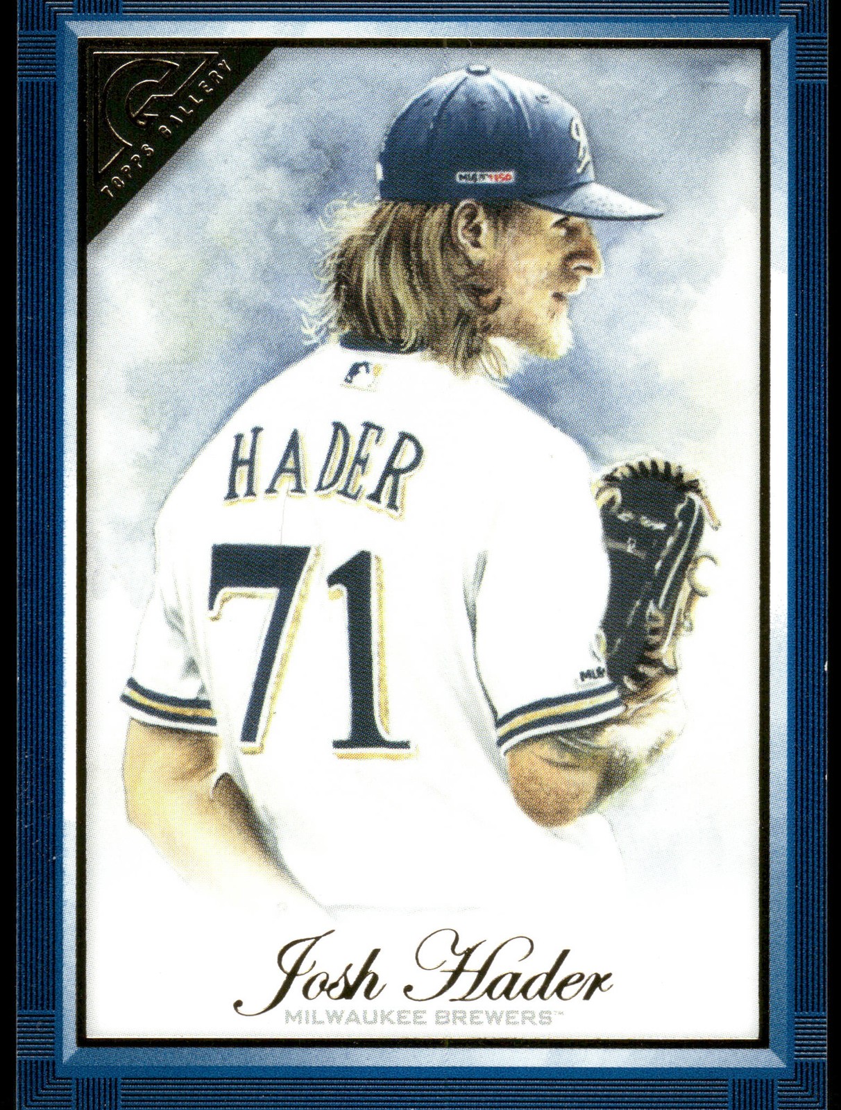 2019 Topps Gallery #74 Josh Hader Blue #/50
