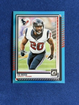 2025 Panini Donruss Optic - Ed Reed #125 - Aqua - /349 - HOF - Houston Texans