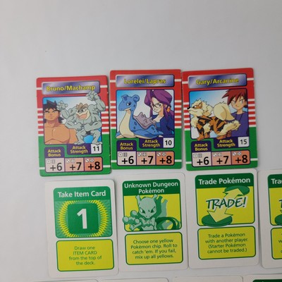 Pokemon Master Trainer Board Game 72 Piece Parts Item Cards Chips Event  1999
