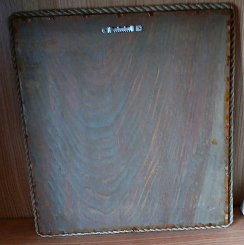 NORMAN ROCKWELL Looking Out To Sea Wooden Board 14.5x13.5" VTG Wall ART NAUTICAL - Picture 4 of 5