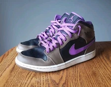 Nike Air Jordan 1 Mid Shoes Mens Size 10.5 Brown Black Purple DQ8426-215 Retro