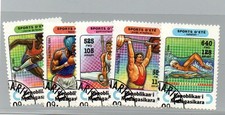 Madagaskar (1994), Olympia, Lot mit 5 verschied. Werten, gestempelt/used