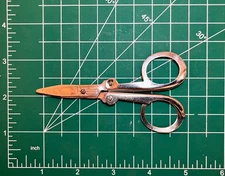 Vintage Pair of Sewing Notion Folding Scissors, Made in Germany