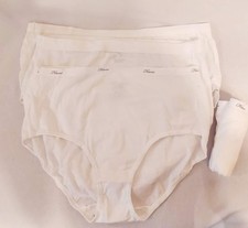Lot of 4 Hanes Women's Breathable Cotton Panty Briefs White Sz L Large NEW