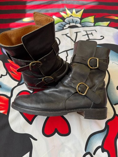 Fiorentini + Baker leather rider boots 2 buckles Size 41EU - Picture 2 of 9