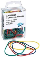 80 Wedo Gummiringe, Farbig Sortiert, GrößEn-Mix