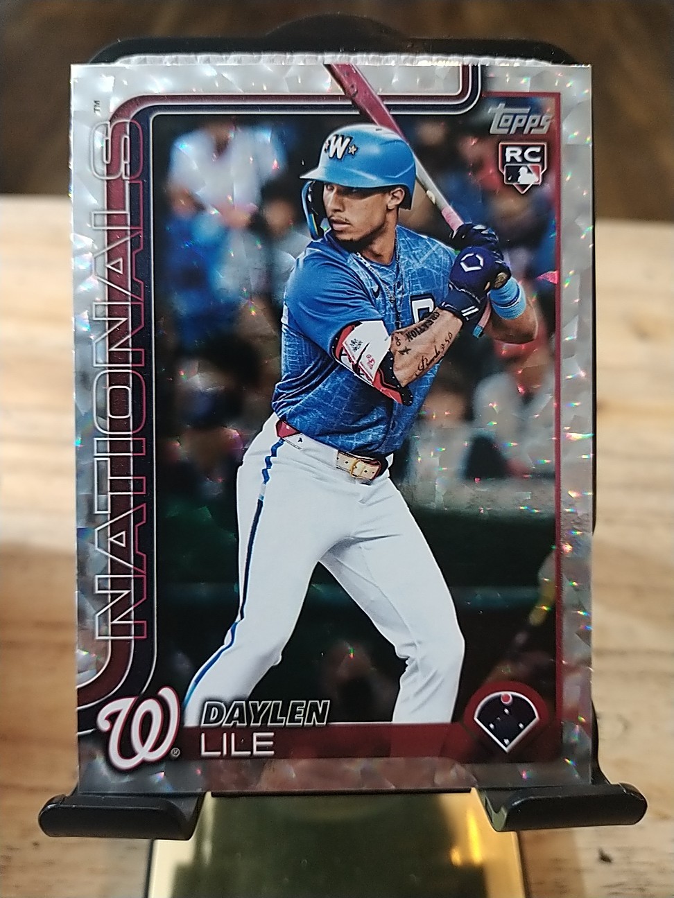 2025 Topps Update Series Daylen Lile #US172 Silver Crackle Foil (RC)