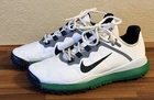 Nike TW 13 Golf Shoes Men 8 White Black Green Tiger Woods Masters DR5752-100