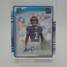 Panini 2024 Clearly Donruss Football Nate Wiggins Rated Rookie Auto #89 Ravens