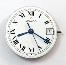 MOVADO Swiss Quartz Calendar ETA 956.112 V8 7j 19mm Watch Movement PARTS REPAIR
