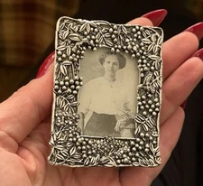 Vintage Silver Scenes Miniature Silver Plated Photo Frame