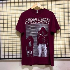 Crystal Castles Band T Shirt Size M Maroon Do...