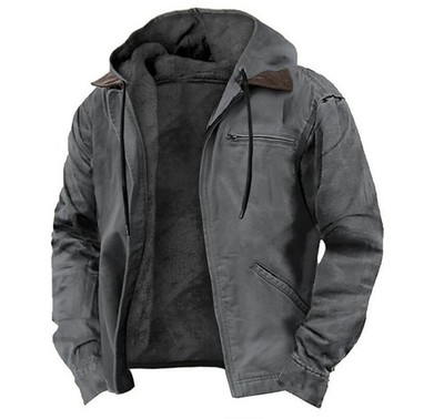 @ Men's Hooded Casual Padded Jacket Winter Warm Soft Comfort Coat Thick Top